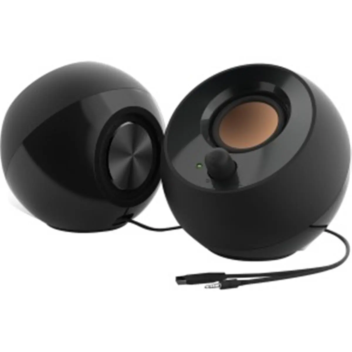 212 MAIN Pebble Desktop Speakers - Black, USB-Cable Audio Output Device with USB Power and Balanced Sound