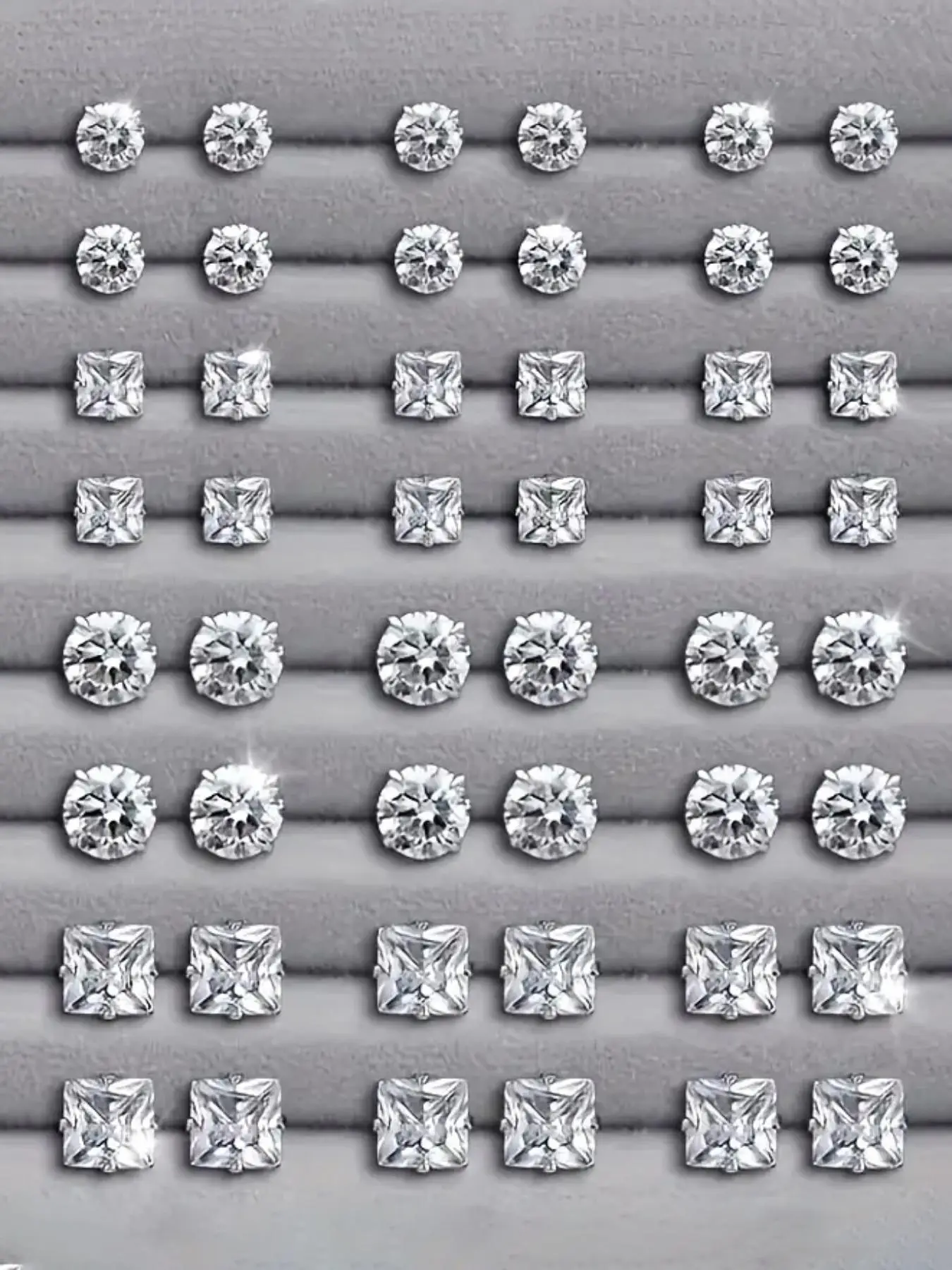 Rhinestone Decorated Stud Earrings Set, Fashionable Jewelry for Women & Men, Trendy All-match & Exquisite Jewelry for Birthday Gift