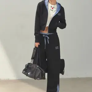 F426 Official Store Retro Plaid Cozy Two-Way Reversible Hoodie