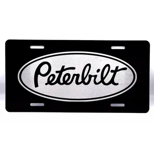 Peterbilt Black Vanity License Plate