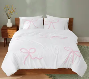 Truly Soft Textured Bow 2 Piece Twin/Twin XL Comforter Set
