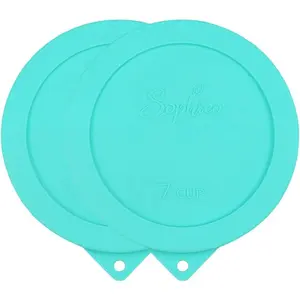 Round  Storage Cover Lids Replacement for Anchor Hocking and Pyrex 7402-PC 6/7 Cup Glass Bowls (Container not Included)(Mint - 2 pack)