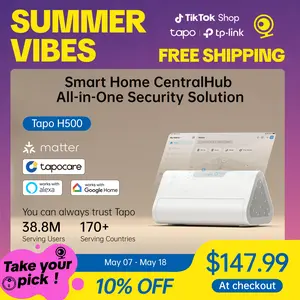 [Summervibes] TP-Link & Tapo H500 Smart Home CentralHub All-in-One Security Solution – Command 16 Tapo Cameras & 64 Sub-G Sensors, Local 16 GB + 16 TB SATA Storage, Facial Recognition, HDMI Quad-View, 110 dB Alarm, Matter-Ready, No-Fee Security