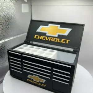 Chevy Workbench Toolbox Pen Holder - Mini Tool Chest Organizer for Desk, Durable 3D-Printed Material, Ideal for Mechanics, Woodworkers, and DIYers