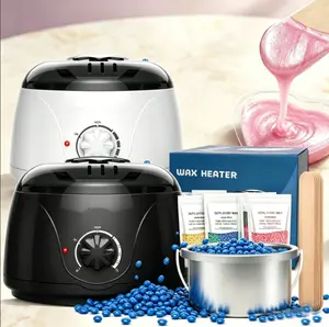 500ML Wax Kit Digital Hair Removal Waxing Kit for Women & Men Hot Wax Warmer Pot for Face, Eyebrow, Body, Brazilian, Bikini, Sensitive Skin Waxing Machine with Accessories for Home Salon