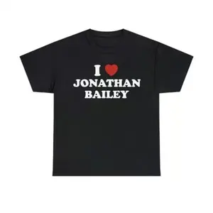 I Love Jonathan Bailey Graphic Unisex Tee - Premium Cotton Blend Shirt For Fans Of The Actor