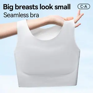 [Seamless Padded Bra] Super Flat Minimizer Bra Sports Bra Breathable Comfortable Daily Sportswear Top For Yoga Women's Wireless Bralette