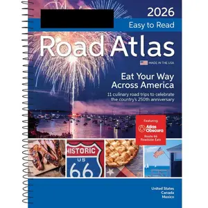 2026 Rand McNally Midsize Road Atlas Paperback - Easy-to-Read, Large-Print USA Maps for RV & Car Navigation (Travel Atlas)