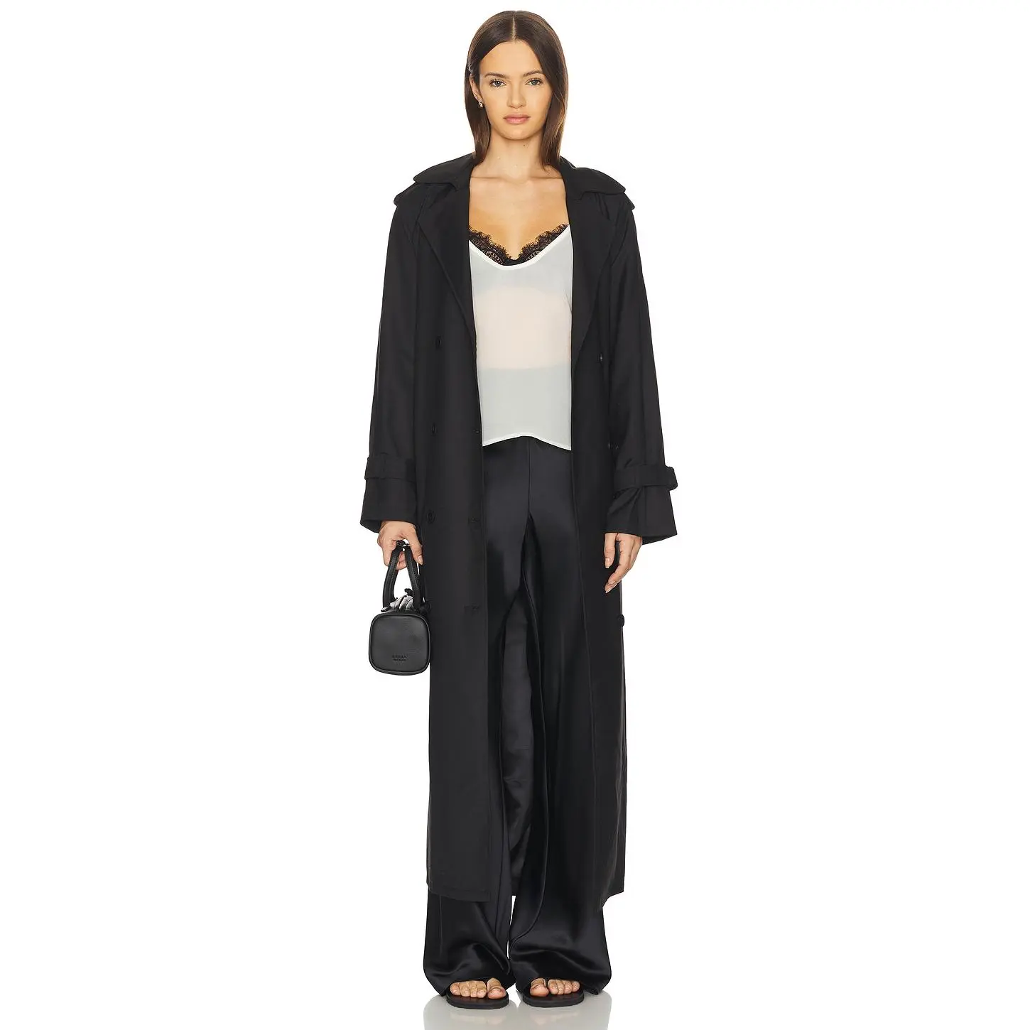 LIONESS x REVOLVE Penny Trench Coat in Onyx