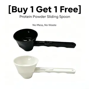 [Buy 1 Get 1 Free] Protein Powder Sliding Spoon, Powder Funnel Scoop, Coffee Leak Proof Spoon,High Quality Scoop for Pre Workout Creatine Powder Formula Smoothie Kitchen Utensils BPA Free Plastic 2 TBL