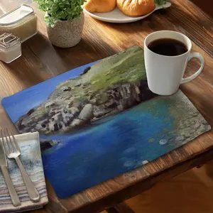 Begin Home Decor CBPM1418RUFIJK 14 x 18 in. Blue Marine Sea Braided Polyester Placemat - Spanish Coast Decor