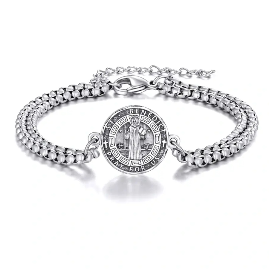 S925 Guardian Bracelet Sterling Silver Religious Amulet Bracelet Men and Women Jewelry Gift Multiple SKU Selection