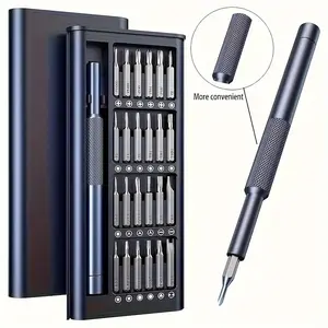 New 25-in-1 Precision Multifunctional Screwdriver Set, Magnetic Tips Mini Repair Kit - Durable Steel, Professional for Mobile Phones, Computers, Watches, Laptops, and More