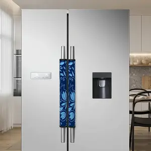 2Pcs Refrigerator gloves, Pink Cross Pattern, Customized and Aesthetically Designed Refrigerator Handle Cover - Universal for All Seasons, Detachable, Easy to Clean, Portable, Multi-functional, and a Must-have for a Refine Kitchen Life@12.16RGC-1