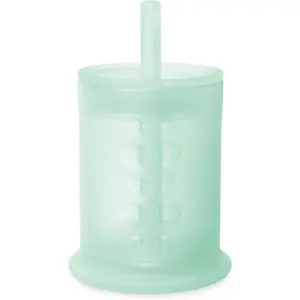 Silicone Training Cup with Straw Lid |         Babies Water Drinking Cup |         6+ Mo Infant To 12-18 Months Toddler |         Sippy Cup For Kids & Smoothie Cup |         Baby Led Weaning (Mint, 5 oz)