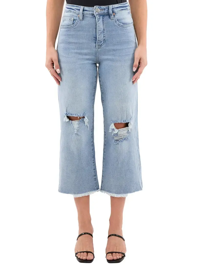 Chloe High Rise Distressed Crop Jeans By RMF