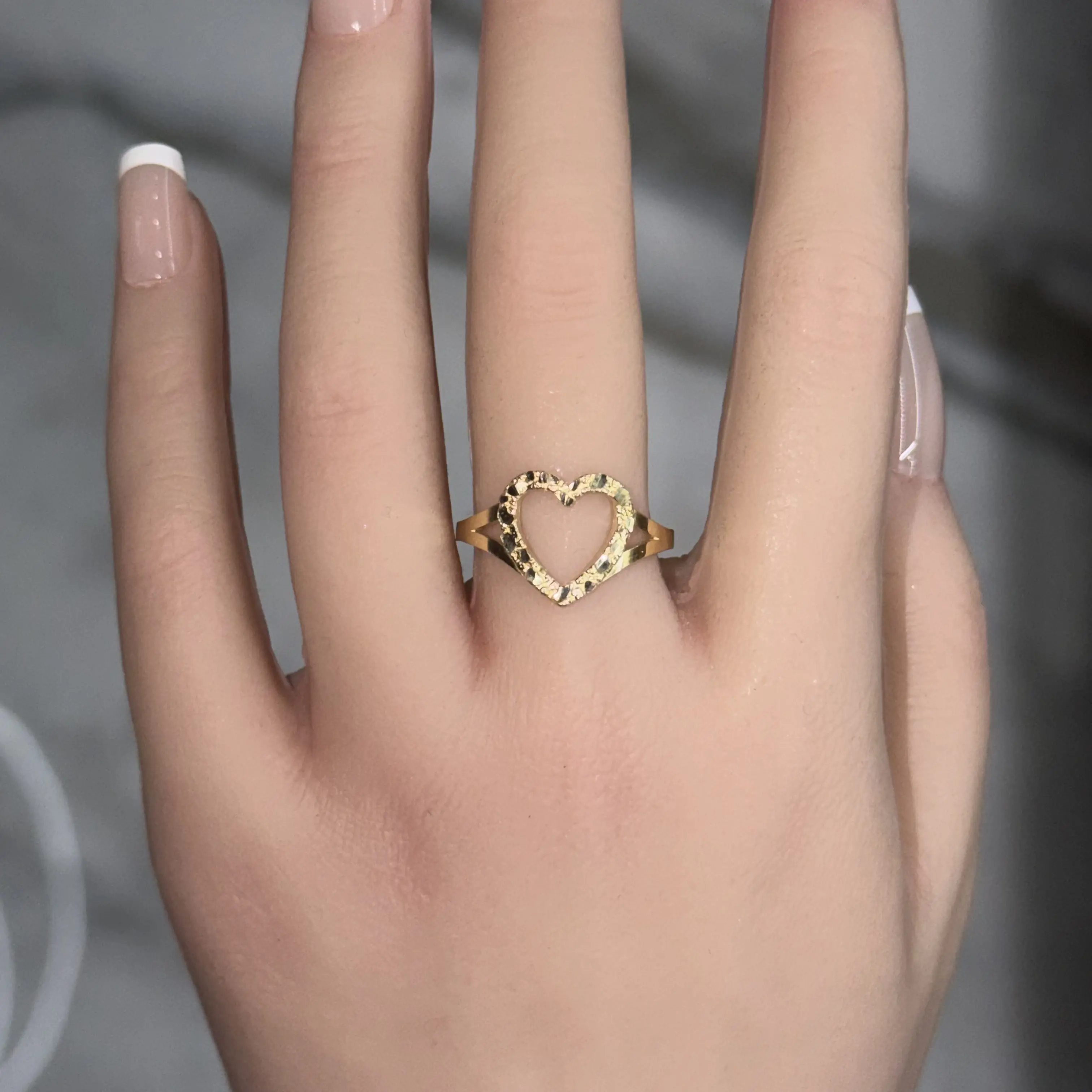 10K Cut out Nugget Ring