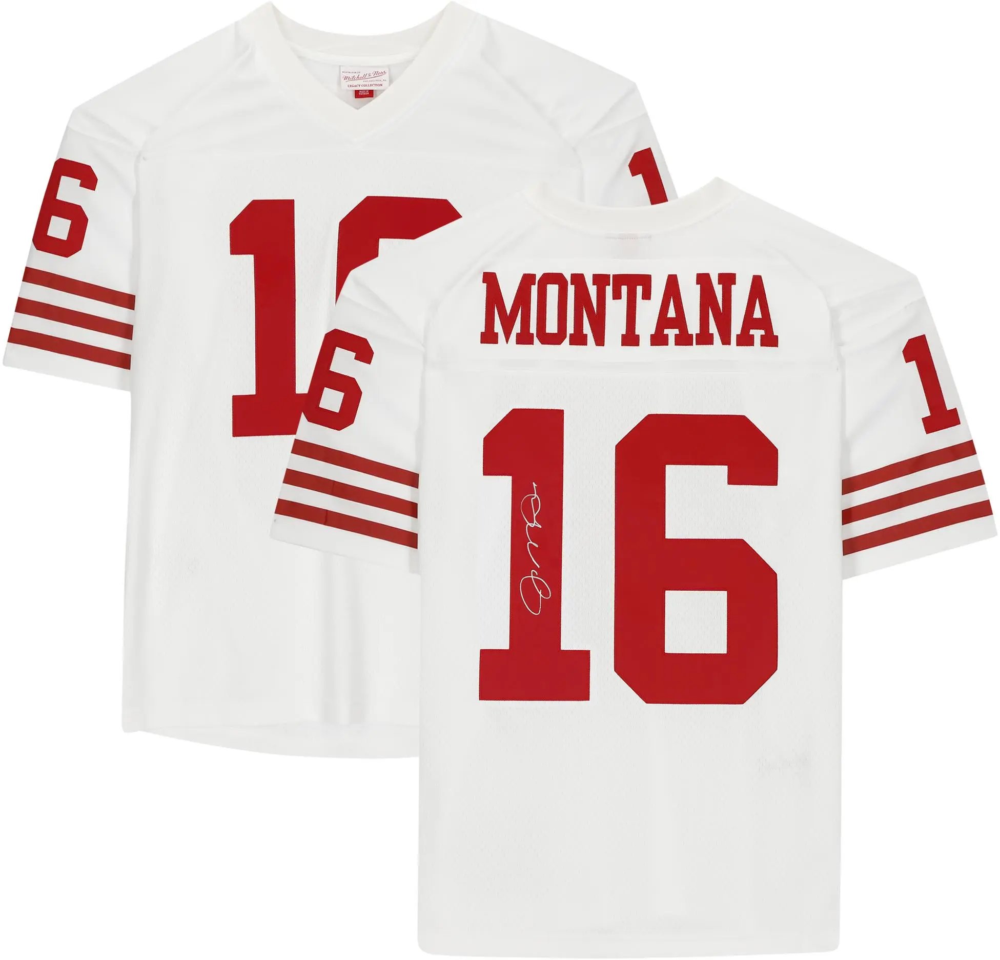 Joe Montana San Francisco 49ers Autographed Mitchell & Ness White Replica Jersey - Fanatics Authentic Certified