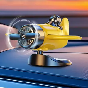 Solar Plane Car Air Freshener Dashboard Ornament Solar Powered Wings Aroma Diffuser Cool Car Interior Decoration Gift 360° Rotating Airplane Shape