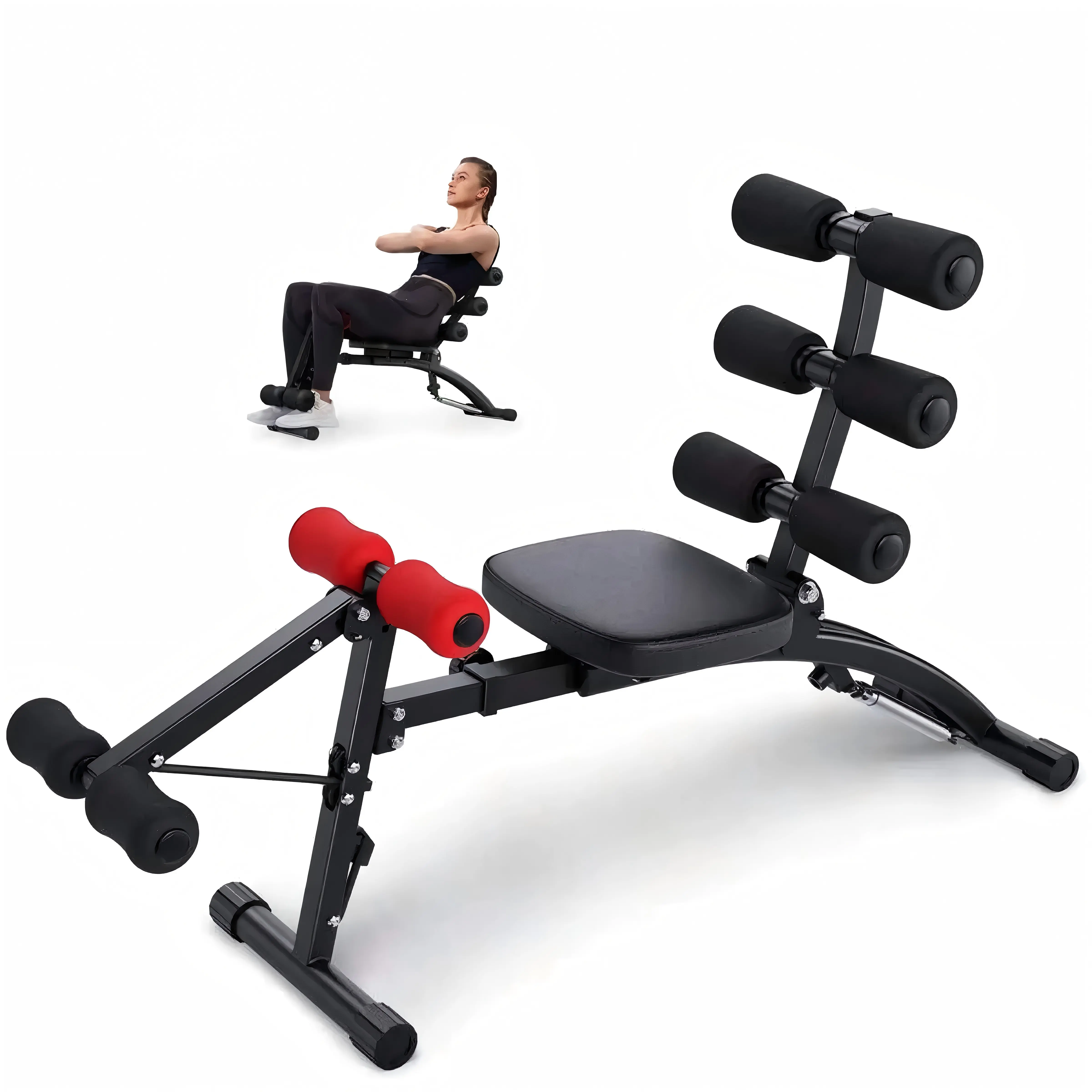 Adjustable Abdominal Workout Machine - Compact, Durable Home Gym Sit-Up Bench with Ergonomic Design, Ab Workout Equipment for Core Training, Abs at Home, All Fitness Levels Exercise Equipment, Adjustable Settings, Multi-Angle Seat, Abs Exercise