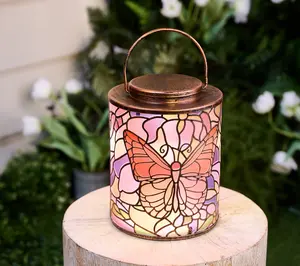 Girl Next Door Tiffany Inspired Illuminated Lantern Girl Next Door Tiffany Inspired Illuminated Lantern