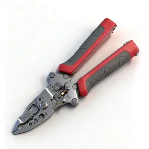 16 in 1 Multifunctional Electrician Pliers, Insulated Anti-slip Grip, built-in Screwdriver, Wire Stripper, Crimper, Hex Wrench, Cable Cutter & Voltage Tester, 12V-250V AC DC wire detection, LED flash & sound alarm for electric maintenance