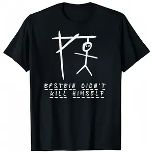 Men’s Jeffrey Epstein Hangman Game T‑Shirt, Crew Neck