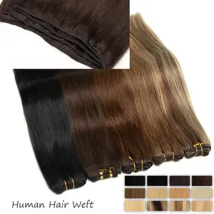 New Wholesale Arrivals Human Hair Weft Remy Human Hair Bundles Sew In Hair Weaves Black Brown Blonde Straight Natural Hair