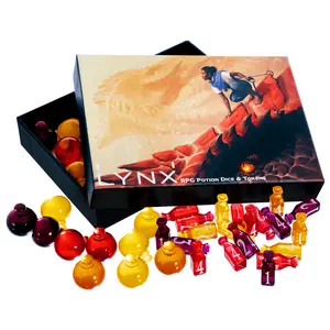 LYNX Healing Potion Markers & Dice - Set of 24 Dice & 15 Potions Tokens - Perfect for RPGs like Dungeons & Dragons (D&D) | DM & Players