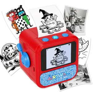 AI Voice Sticker Printer Box – Portable Mini Sticker Maker with HD Display, Inkless Thermal Printing, Carry Handle & 5 Rolls of Sticker Paper for DIY Crafts, Notes & Creative Fun
