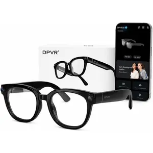DPVR AI Smart Glasses with Camera and Bluetooth – 13MP 4K Camera Glasses for Men & Women, Video Recording Glasses with Continuous Voice Assistant, AI Translation, IP54, for Travel, Work, Music, Vlog