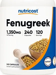 Nutricost Fenugreek Seed 1350mg, 240 Capsules - Gluten Free, Non-GMO, 675mg Per Capsule