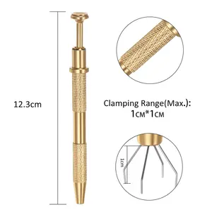 Keycap Puller Key 4 Prong Tool Puller IC Extractor Switch Puller Cap Remover Tools for Disassembly of Electronic Component for IC Chip,Electronic Components,Hex Nuts,Jewelry Making Accessory(Gold)