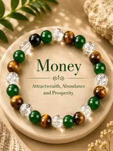 Tiger Eye Stone Money Attraction Bracelet, Jewelry Gift For Men And Women,, Brings Self-esteem first bracelet pulsera amatista unity bracelet protection bracelet encouragement gift fashion artificial Colorblock Crystal Bracelet summerwins