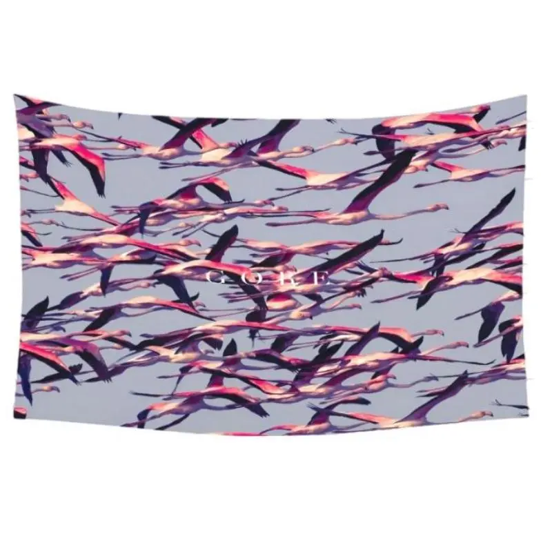 Peach Boho Floral Velvet Tapestry, Deftones (GORE) Themed Durable Polyester Flag, Size-Specified Home Decor for University Dormitories, Outdoor-Ready Gift Idea bedroom decor leopard room decor stuff for your room cheap anime room decor cheap bedroom decor