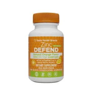 Basic Health Brands® Zinc Lozenges, Orange