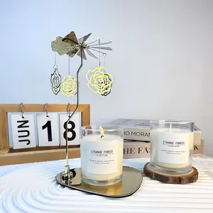 High-Value Aromatherapy Candle Soy Wax Essential Oil Smokeless Fragrance Transparent Cup Indoor Incense Multiple Scents Available Strange Forest Scent