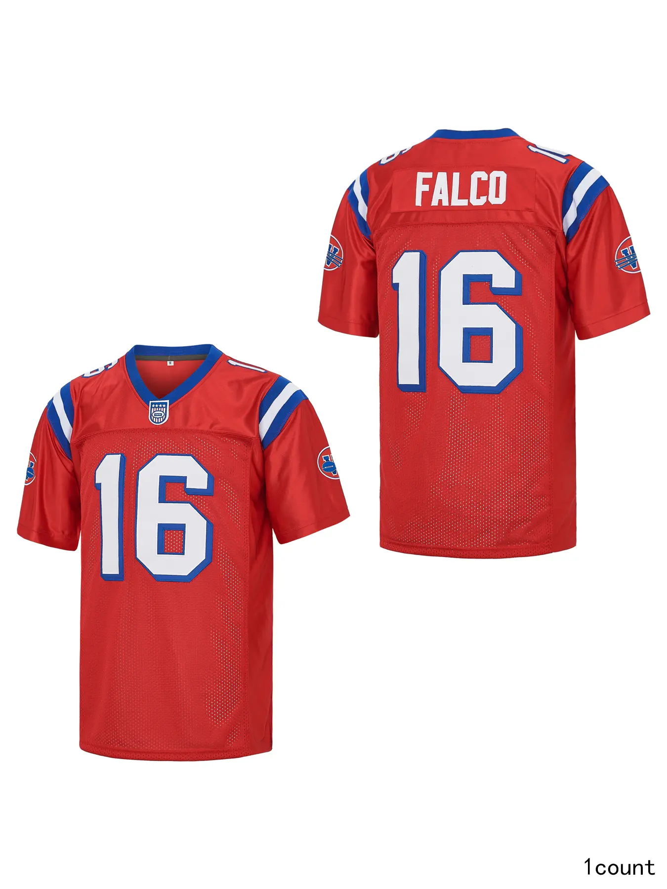 Men's Shane Falco #16 Football Jersey, Embroidered V-Neck Polyester Mesh Sportswear, Moisture Wicking Athletic Top with Flexible Fit and Custom Name Tag, Embroidery Sportswear, Fashion Jerseys, Male, Football Tee, American Sizes, Breathable, Fans