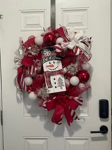 Let It Snow Snowman Wreath – Whimsical Winter Welcome