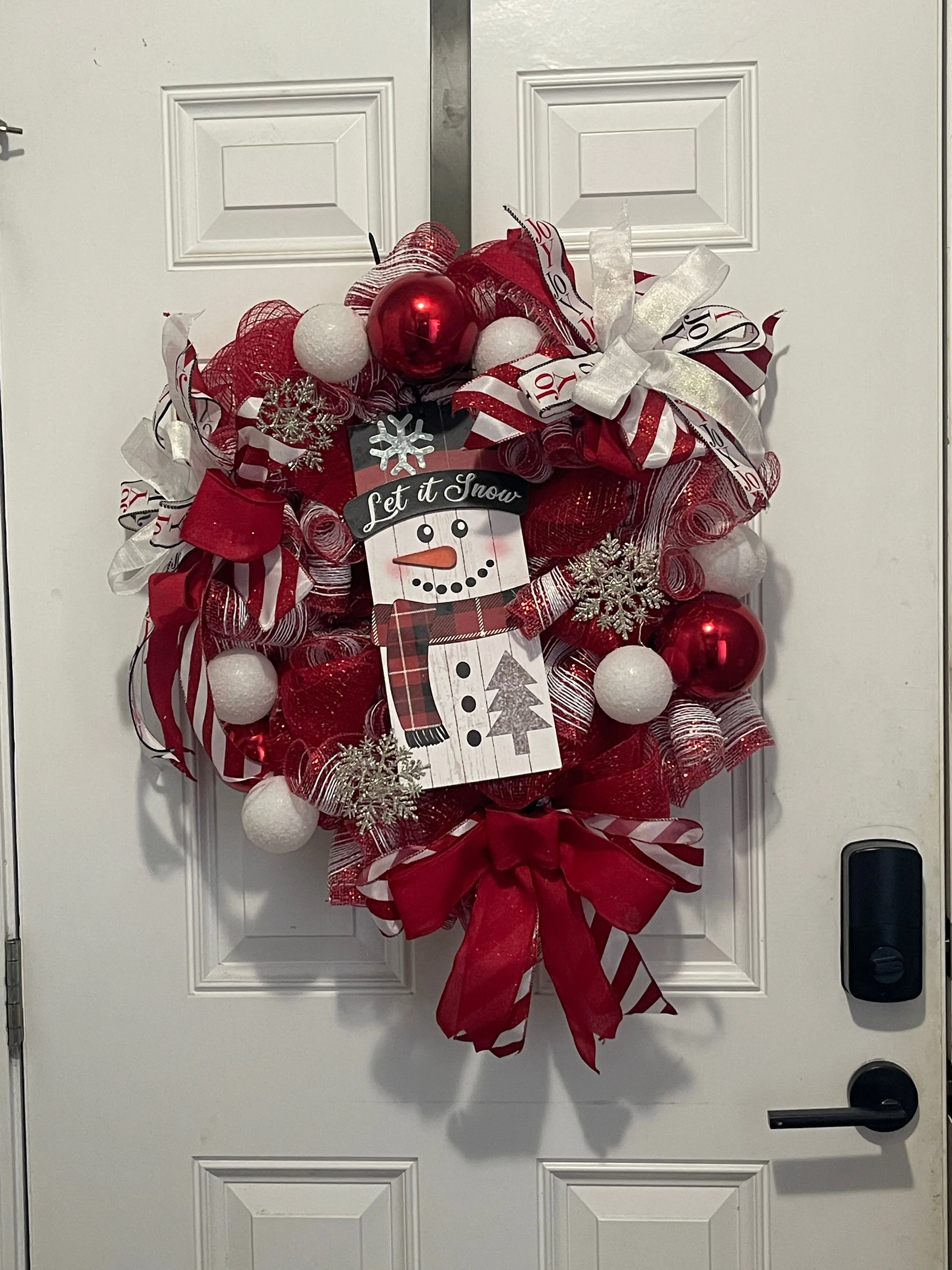 Let It Snow Snowman Wreath – Whimsical Winter Welcome