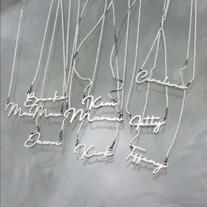 Signature Personalized Necklace Female Christmas Gift