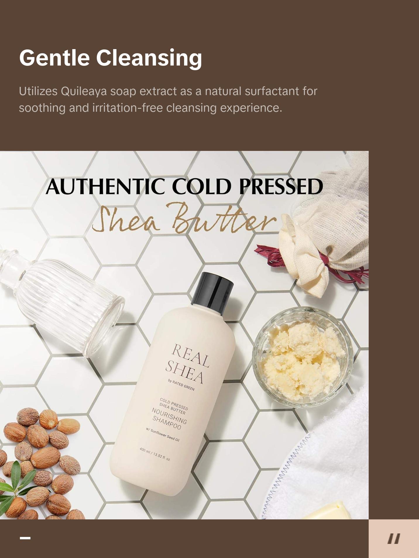 Rated Green Real Shea Butter Nourishing Shampoo for Dry, Curly and Damaged Hair Cleansing Conditioner