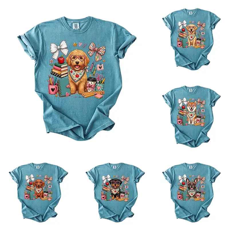 Comfort Colors Custom 20+ Personalized Dog Teacher Shirt, Comfort Colors Teacher Tee, Custom Breed Teacher T-Shirt, Back to School Gift, Teacher Appreciation Shirt, Dog Lover Tee