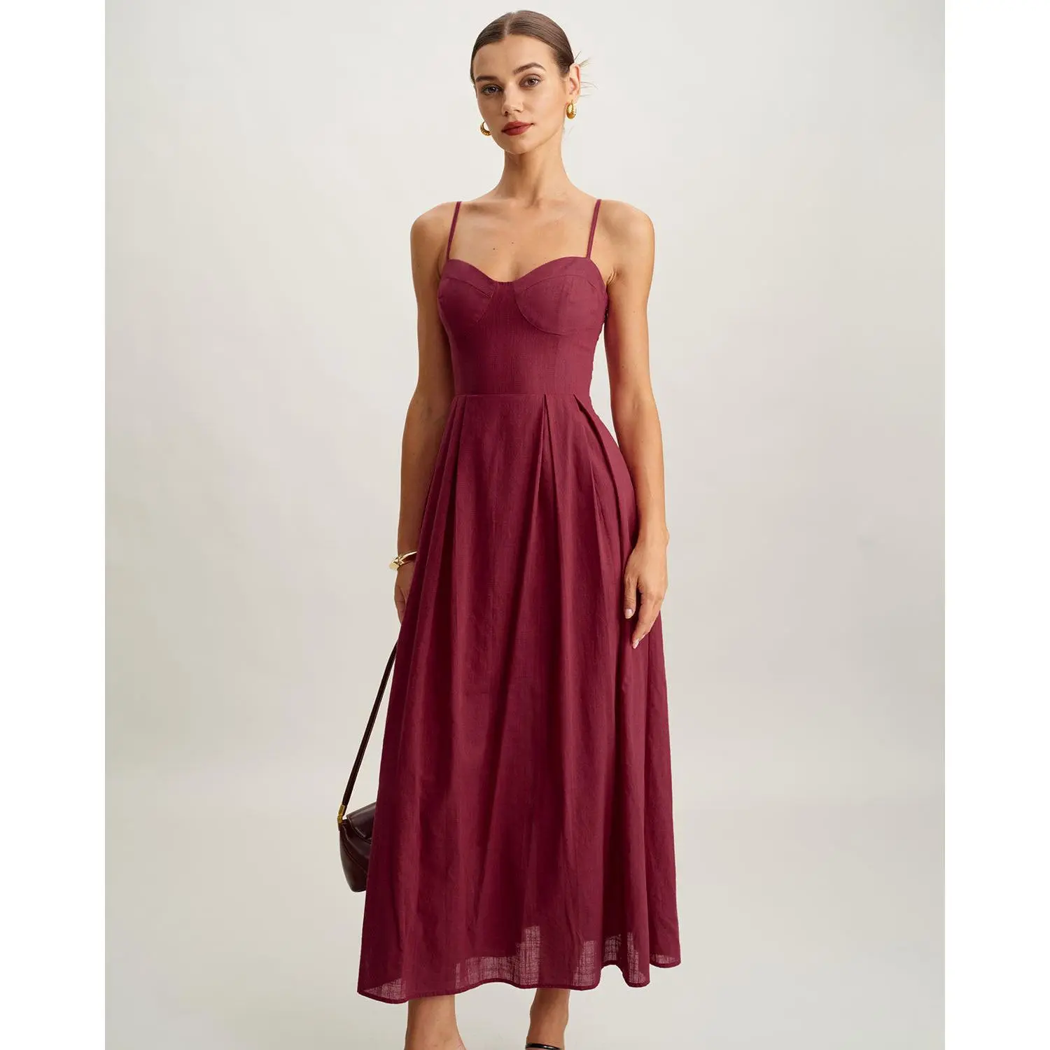sachin and babi light blue dress Red Ruffle Split Maxi Dress Fully Lined Chiffon... From Julia_dress, $29.9  In Bulk main image 1