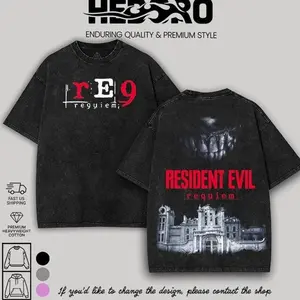 Resident Evil Requiem horror Game Tshirt 2 Sided Cotton unisex graphic GI9