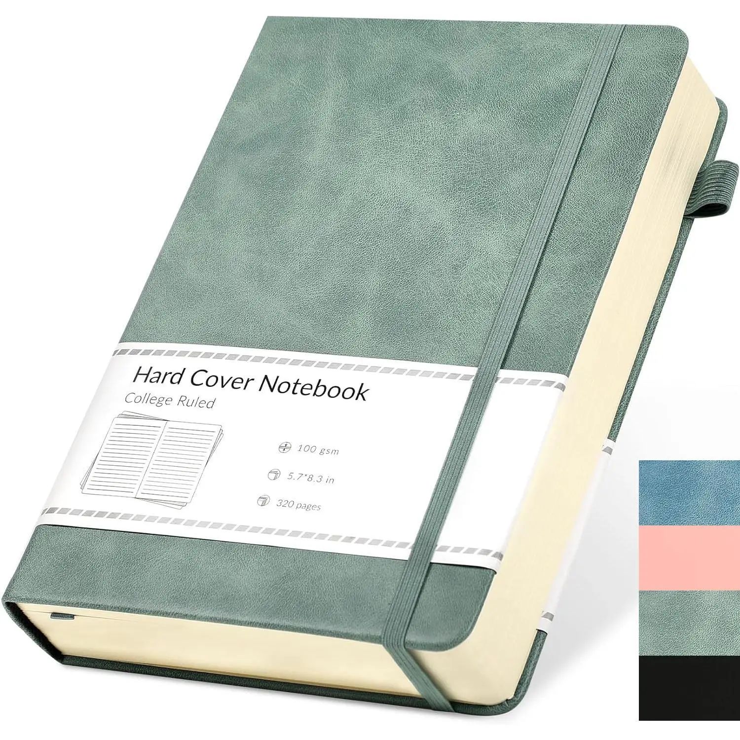 A5 PU Leather Cover Notebook, 1 Count 320 Pages Thick Diary Notebook, Office Stationery & Supplies for Home School Office