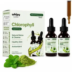 Whipy Nutrition, Liquid Chlorophyll Drops 2 Pack (60ml Each) – Organic Chlorophyll Supplement for Gut Health, Energy, Skin Support & Daily Detox – Vegan, Natural Peppermint Flavor