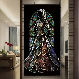 Gothic Style Diamond Arts Colorful Painting Kit, 1 Set DIY 5D Diamond Arts Colorful Painting Kit, Wall Art Decor for Home Living Room Bedroom