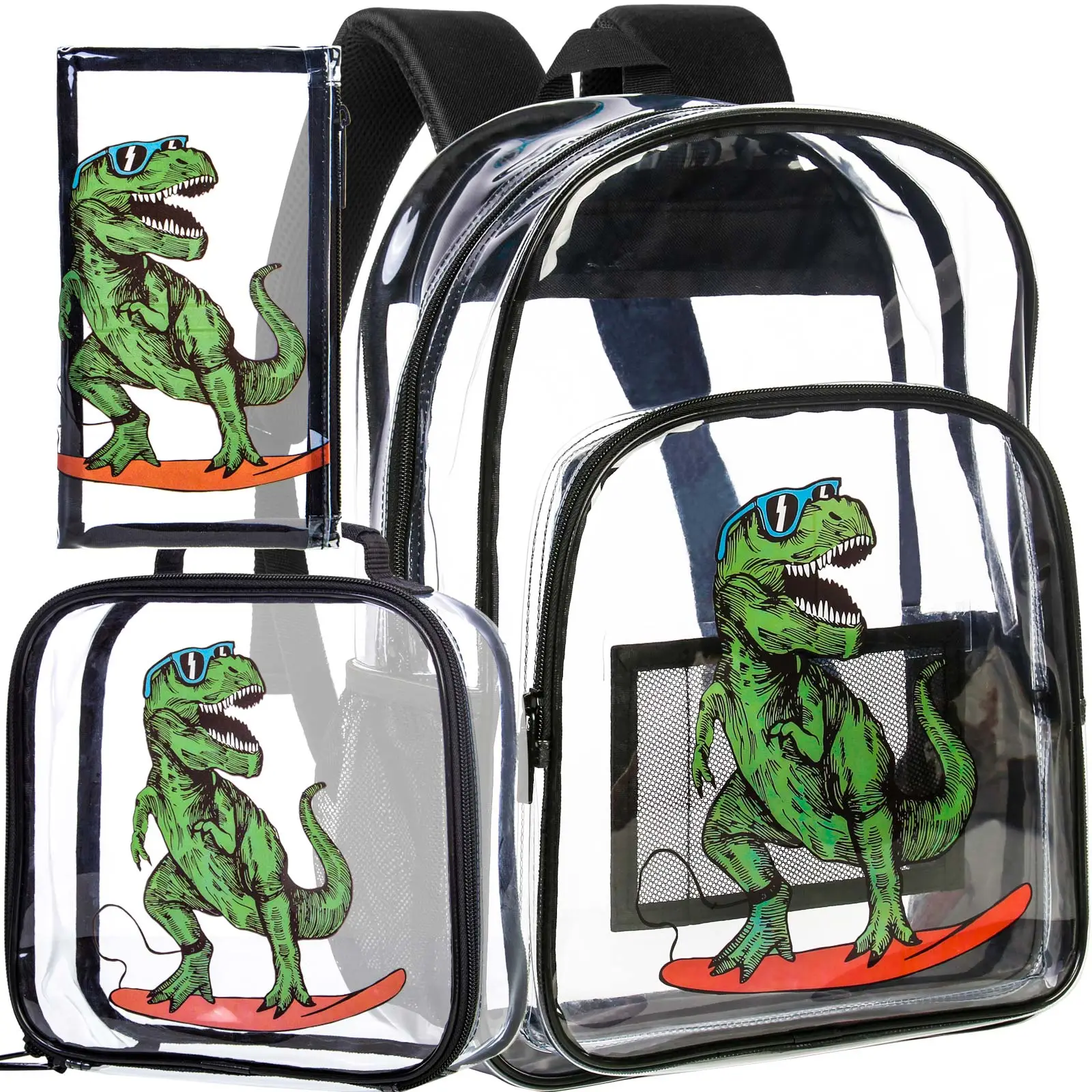 Clear Backpack, Heavy Duty Transparent Bookbag, See Through PVC Backpacks for Women Men