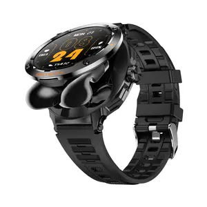 TWS Bluetooth-compatible Smart Watch with Earphone Calls, Heart Rate & Blood Pressure Monitoring, Music Control, Fitness Tracker for iPhone iOS Android